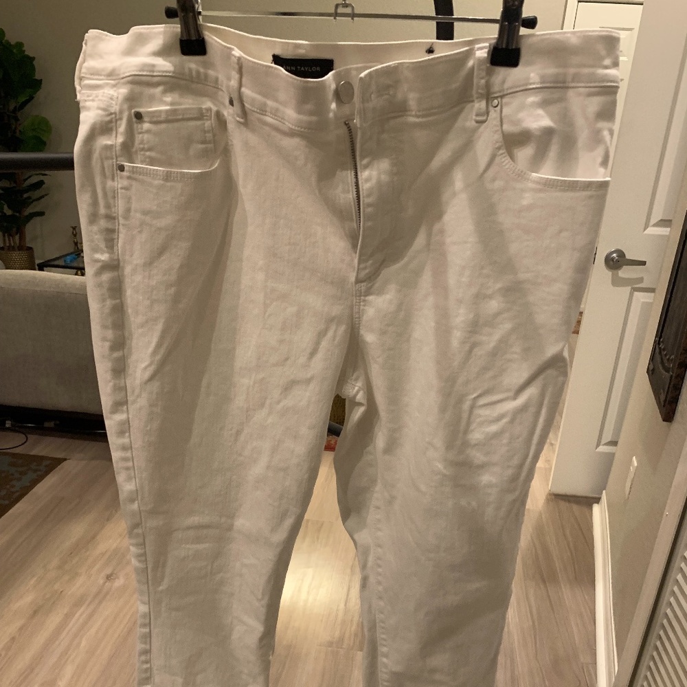 Ann Taylor White Skinny Jeans